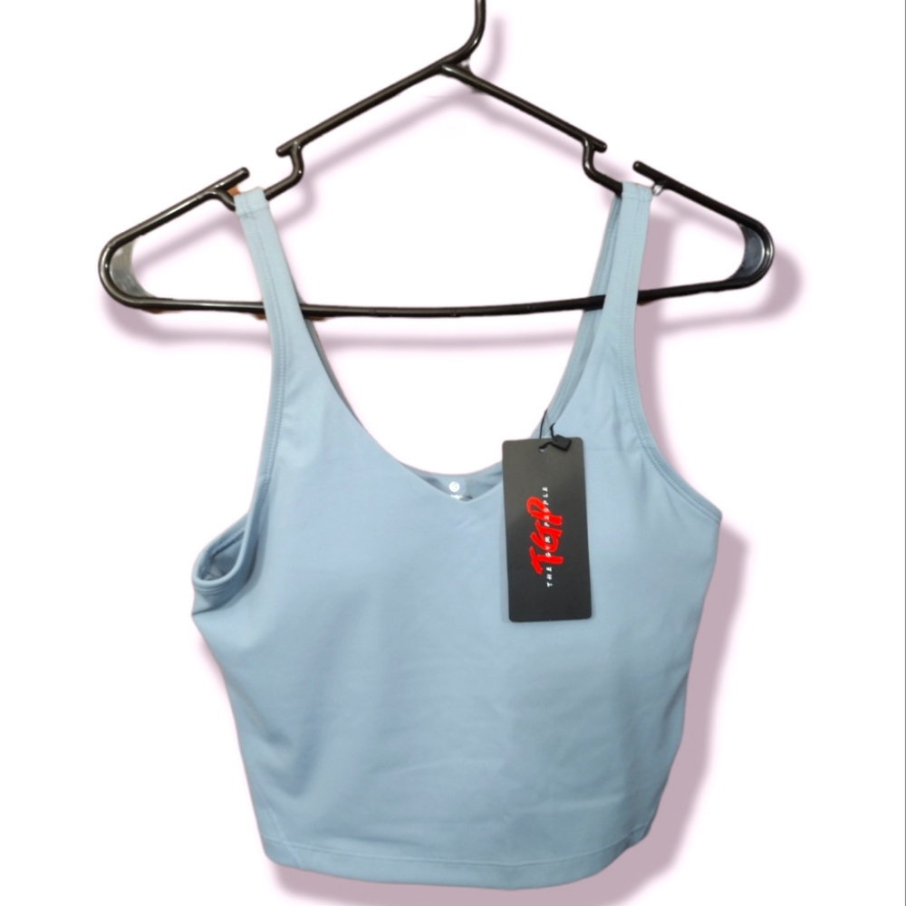sports Bra tank top (Denim blue)